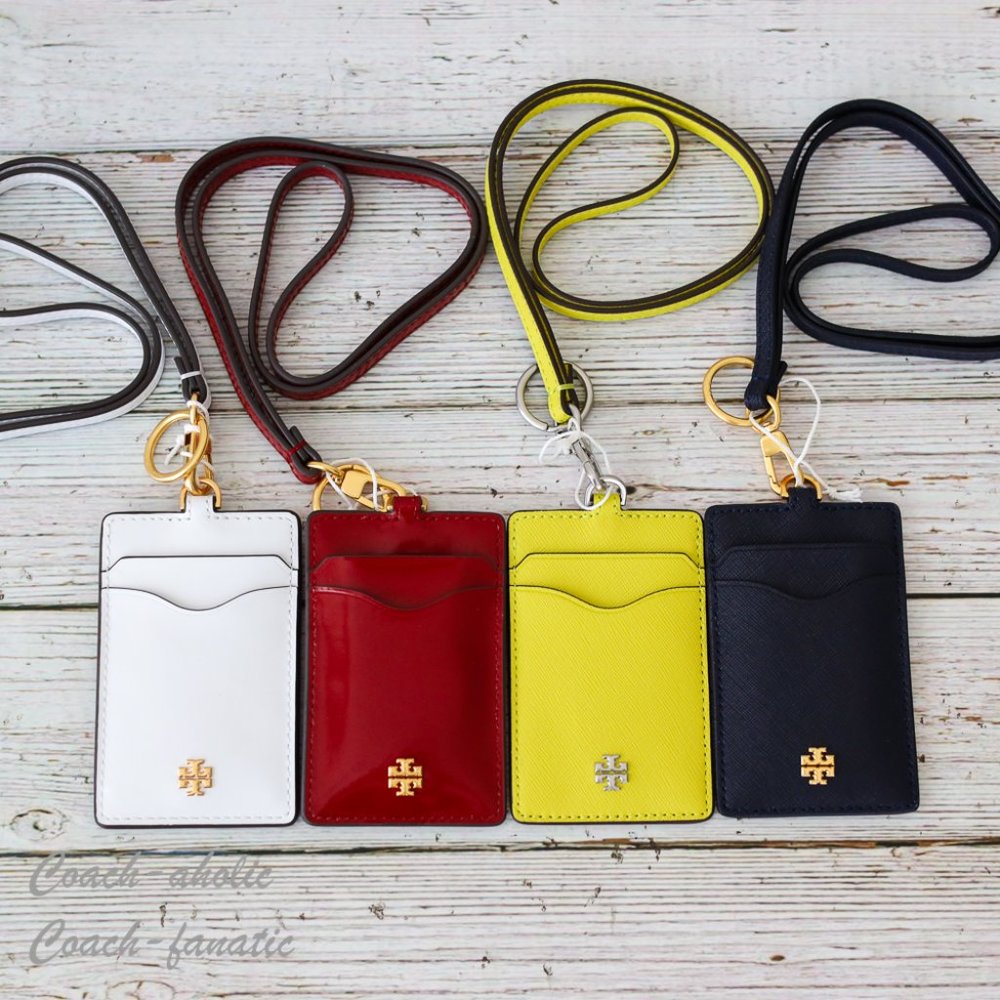 NWT Tory Burch Emerson Leather Lanyard ID Credit Card Holder - Picture 2 of 14